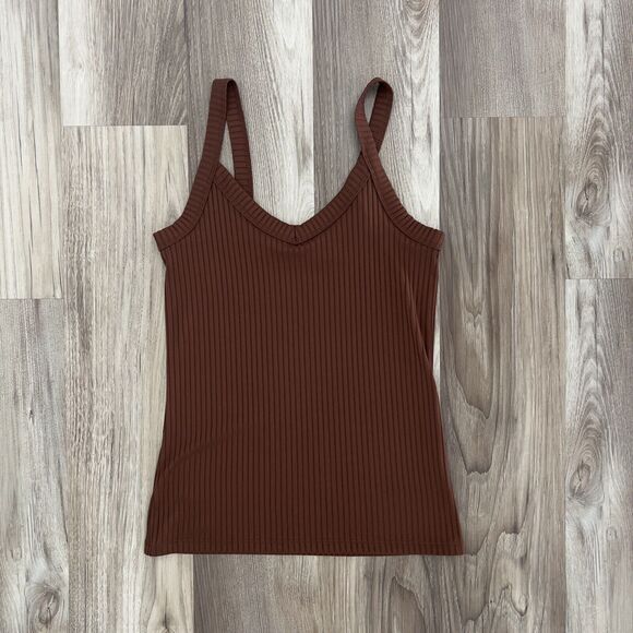NOBO No Boundaries Juniors Small Brown Ribbed Sleeveless Cami Tank - Picture 1 of 5